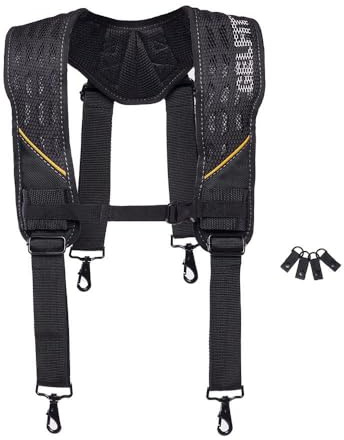 ToughBuilt GelFit Bretelles noires avec boucles, boucle et points de fixation ClipTech