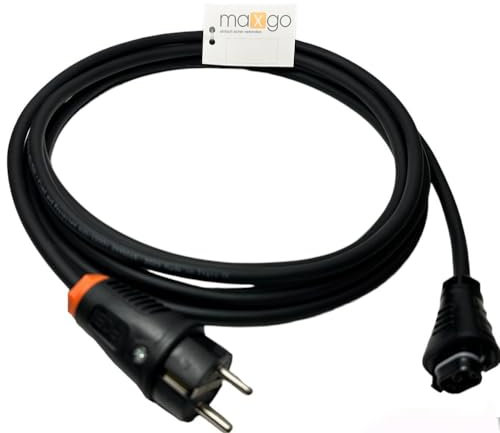 maxgo Solar Kabel AC- Stromkabel Verlängerungskabel H07RN-F 3G1,5mm² HMS-Feldstecker BC-05 Buchse Connector auf Schuko-Stecker Für Mikro-Wechselrichter Größe:10m