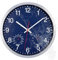 ACCSHINE Orologio da parete per esterni - con termometro e igrometro Orologio da parete senza ticchettio Silenzioso 30cm Quarzo a batteria Grande orologio da parete Deco da giardino (Blu)