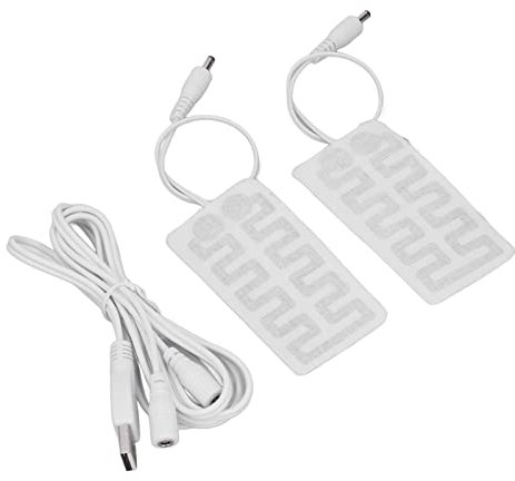 2er-Pack USB-Heizkissen, 8,9 X 4,6 Cm, Kohlefaser, Weich, Sicher, Maschinenwaschbare Elektrische Heizfolie Handschuhe, Socken, Schuhe