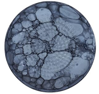 AMRAMI Râpe espagnole ronde en céramique comme râpe à muscade, râpe à ail, râpe à gingembre, assiette de râpe en céramique, faite à la main (galets)