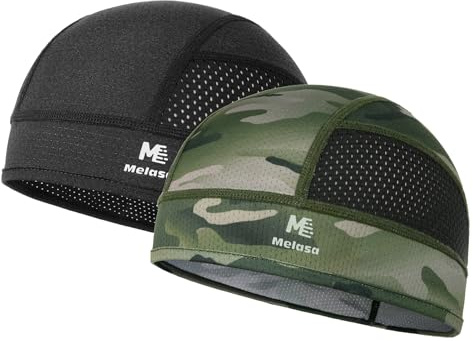 MELASA Casquette de vélo sous casque, légère et respirante, protection contre la transpiration, insert de casque d'été, séchage rapide, casquette de sport pour cyclisme, moto, course, homme et femme