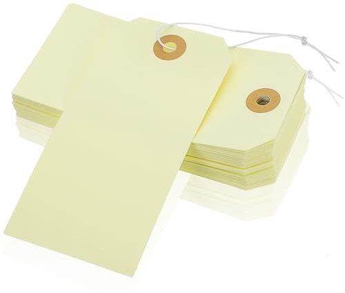 Ouligay 50 Stück Preisschilder Anhänger 12 x 6cm Preisetiketten Flohmarkt Etiketten Geschenkanhänger zum Beschriften Anhänger Etiketten Hängeetiketten Groß Hang Price Tags für Kleidung Schmuck Display