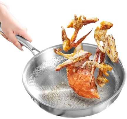 Jeeeun Hammered Titanium Pan 2025 New - Pure Titanium Pro Frying Pan - Non Stick, Dishwasher Safe, Induction Ready - Ultra Durable Scratch-Resistant & Even Heating (10.23in)