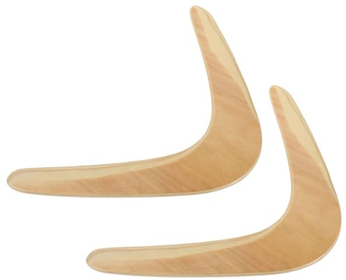 PAMINGONO Bumerán De Madera Volador 2 Piezas Juego Exterior Búmeran Que Regresa para Niños y Adultos Parque Camping Recreación