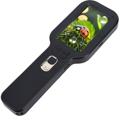 Fabater Microscopio Portatile per Bambini Lente D'ingrandimento Elettronica con Schermo HD da 3 Pollici per L'esplorazione delle Scienze 'educazione, Avventure All'aria Aperta