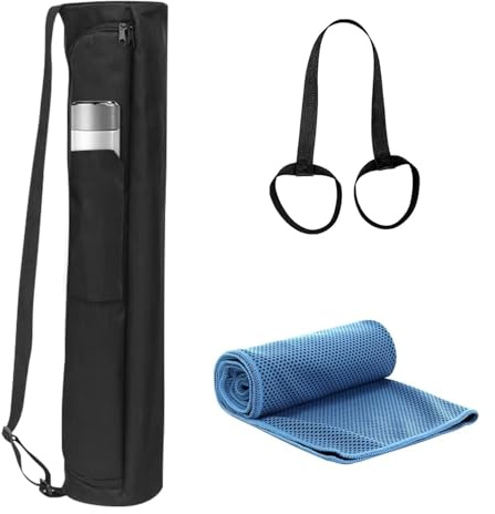 TOEVE Yoga Mat Bag, Full-Zip Exercise Yoga Mat Carry Bag (Black)