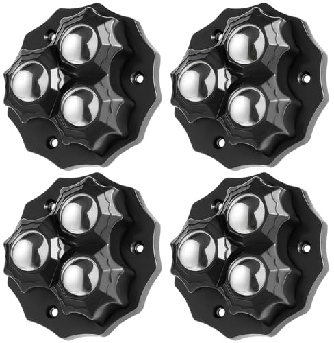 HIVTE 4-pack Kraftiga Självhäftande Möbelhjul, 360° Roterbara Transporthjul med 150 kg Lastkapacitet, Tysta Svänghjul för Skåp och Möbler, Svarta