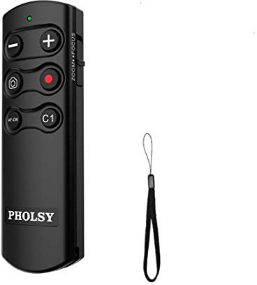 PHOLSY Controlador Remoto inalámbrico RMT-P1BT Bluetooth Cámara Mando a Distancia para Sony a1, a6400, a6600, a6700, a7C, a7M3, a7M4, a7RM3, a7RM4, a7SM3, a9, a9M2, RX0M2, RX100M7, ZV-1, ZV-E10