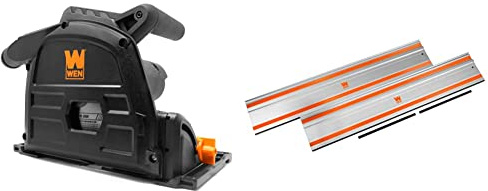 WEN Plunge Cut Circular Saw Bundle with 100-Inch Track Saw Guide Rail and Adapters