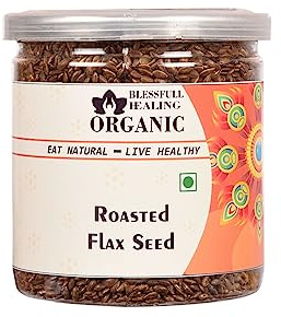 Blessfull Healing Organic Rosted Flax Seed 250 Gram Airtight Container
