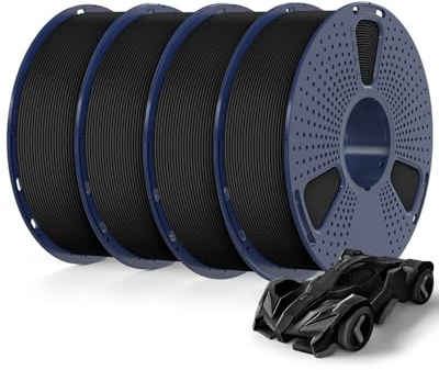 SUNLU High Speed PETG Filament 1.75mm 4KG Bundle, 3D Printer Filament 4kg, 1kg per Spool, Pack of 4, 4 Colors, PETG Black *4 Pack