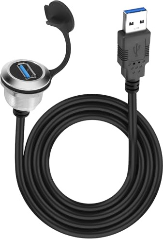XMSJSIY Cavo di Alimentazione Tipo A Maschio a Femmina, USB 3.0 5 Gbps, Pannello Filettato, Cavo di Prolunga per Trasferimento Dati - 1 m/3,2 FT