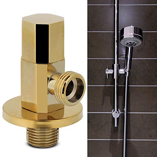 Valvola di Arresto Ad Angolo in Ottone Dorato per Bagno Valvola di Controllo 'acqua Valvola Ad Angolo per Rubinetto Accessori Professionali per l'uso