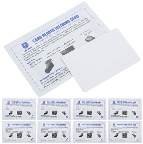 Angoily 10 Stück Reinigungskarten für Kartenleser, Reinigungszubehör für POS-Drucker, doppelseitiger Reiniger für Kreditmaschinen