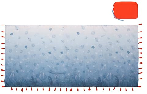 THUN Pareo med pochette, polyester och silikon, sjökollektion 90 x 170 cm