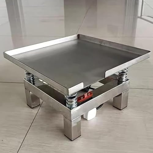 BOOZXCV Mini Table vibrante en Acier Inoxydable, Table vibrante en béton, Banc d'essai de Vibration, Plate-Forme de Vibration de Bloc d'essai, vibrateur à Plaque Plate 3000 TR/Min (35 * 35 * 22cm)