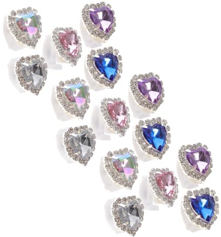 CONGARTENO 15 pezzi Clip Scarpe in Vetro Rimovibili Decorazioni Brillanti per Sneakers Sandali e Scarpe in Accessori Moda Femminili Facili da Applicare e Rimuovere Colore Colore Casuale