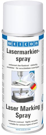 WEICON Spray de marcado láser de 400 ml para grabado láser y marcado de metales, vidrio, cerámica, etc.