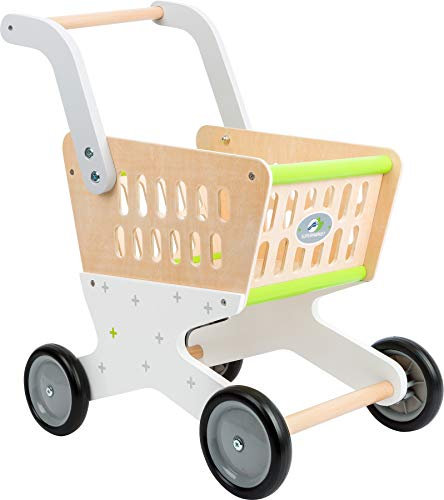 small foot Einkaufswagen Trend aus Holz, Zubehör für Kaufmannsladen und Rollenspiel, ab 3 Jahren, 11161