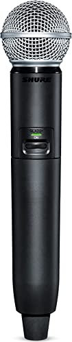 Shure GLXD2+/SM58 Handheld Wireless Transmitter with SM58 Vocal Mic Capsule and SB904 Battery (12-hour life) - for use with GLX-D+ Dual Band Wireless Microphone Systems (Receiver Sold Separately)