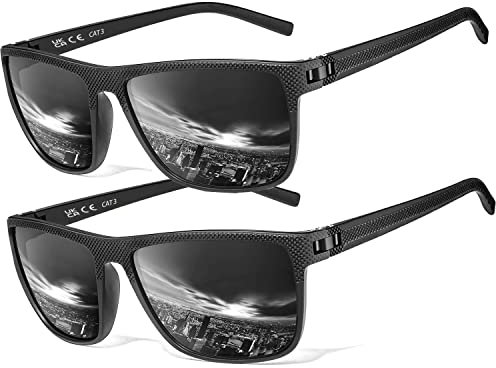 Polarisierte Sonnenbrille Herren/Damen, Vintage Elegant Brillengestell Klassisch, HD-Pilotobjektive; Outdoor-Sportarten,Golf,Fahren,Angeln,Reisebrille Mode Sonnenbrille