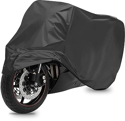 Zlirfy Motorcycle Cover,Motorcycle Accessories,Motorbike Full Cover Motorcycle Covers Waterproof Outdoor,Car Accessories Universal Motorbike Cover with Lock-Holes & Storage Bag