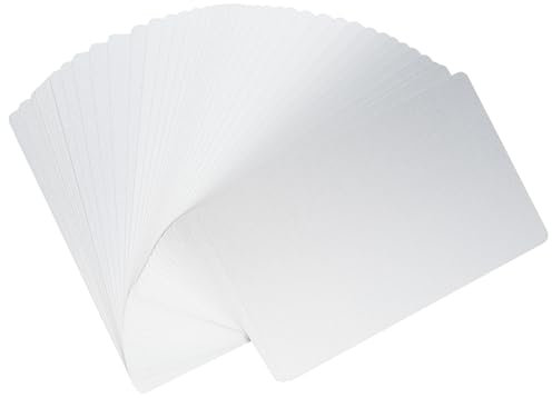 ZEONHEI 100 Stück 0.21mm Metall Visitenkarten Silber, 86 x 54mm Aluminium Rohlinge Namenskarte, Lasergravierte Visitenkarte, Metal Business Card für Bürokunden DIY Geschenkkarten