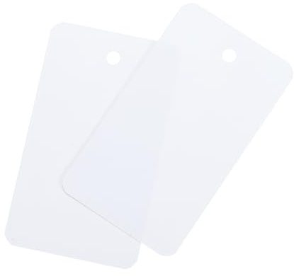 QUARKZMAN Étiquettes d'Expédition en Plastique avec Trou d'Oeillet Étanche Pure, pour Étiquettes d'Identification de Produit, 4x7cm/1.57x2.76 Pouce Paquet de 200, Blanc