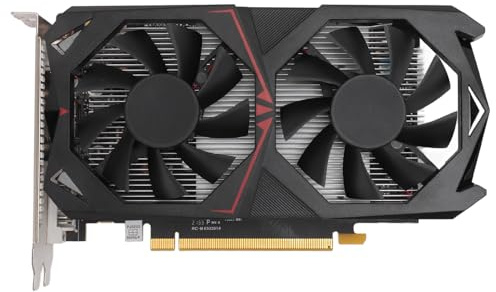 Yanmis GTX 960-Grafikkarte, 128 Bit, 4 GB GDDR5, 1140/7012 MHz, PCI Express 3.0-Gaming-Grafikkarte, HDMI DVI DP mit Zwei Lüftern für Büro- und PC-Gaming