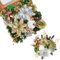 Kisflower Artificial Flowers Silk Flowers Combo Fake Rose Flower DIY Wedding Bridal Bouquet Party Home Decor (Green & Silver)