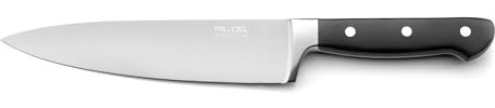 Pradel Essentiel - Couteau de chef - Blason - Acier inoxydable 13 C, Finition Satinée - Lame 20 cm - Noir