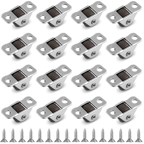 Giantree 16 Stück Möbelrollen Klein, 1,2 cm Gummi Laufrollen mit Stahloberplatte, Leise Bockrollen Mini-Lenkrollen für Möbel Schränke Werkzeugkisten DIY-Projekte und Kleingeräte