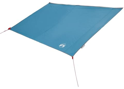vidaXL Tenda da Campeggio 460 x 240 cm - Tessuto Impermeabile e Traspirante, con Chiusura a Zip. Ha Un Bel Design Blu e Nero ed è Super Resistente. Ideale per l'attrezzatura, Gli Essenziali per Le e