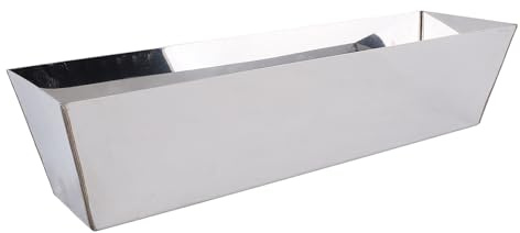 Itonash Stainless Steel Mud Pan, Non Stick Mixing Tray for Cement Mortar Putty Paint with Comfortable Grip, Elegant Sheen