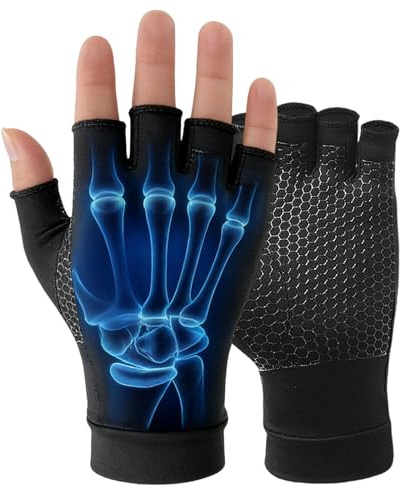 EUBSWA Guanti a compressione per uomini e donne | Guanti per artrosi contro dolore, gonfiore, sindrome del tunnel carpale | Elegante compressione per edema e tendinite (S)