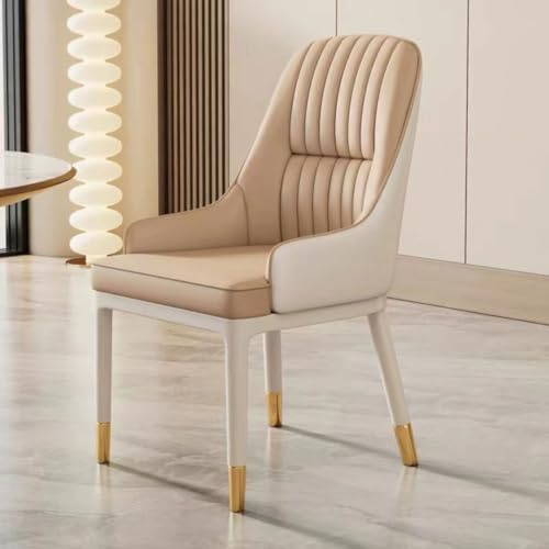 Light Luxury Dining Chair 2-piece Set Kitchen Counter Chair Lounge Sitting Corner Chair Reception Chair with Selected Eco-Friendly Silicone Leather Backrest,D-4 pieces