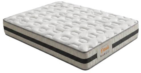 Duérmete Online - Colchón Viscoelástico Oasis | Muelles Ensacados | Confort Óptimo y Excelente Adaptabilidad | Altura 28 cm | Alta Firmeza | Antiácaros, Antibacteriano e Hipoalergénico 135 x 190
