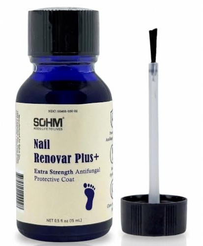 SOHM Toenail Fungus Treatment Extra Strength -Nail Renovar Plus With Brush- FDA-Compliant,Made In USA-Toe Nail Fungus Treatments, Discolored or Brittle Nails -Nail Care (15 ml)