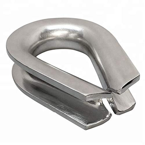 10mm Kausche 10 Stück Drahtseilkauschen für Drahtseilklemmen 10 mm Edelstahl V4A Forstseil Drahtseil Seil Windenseil