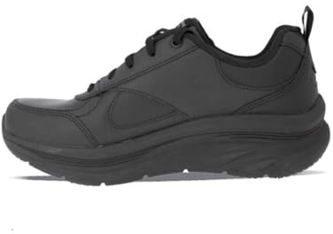 Skechers Women's D'LUX Walker Sneaker, Black Leather/Trim,4 UK medium