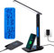CSYY Schreibtischlampe LED mit 10w kabellosem Ladegerät, 3 Farb und 5 Helligkeitsstufen Dimmbar, Memory Funktion Tischlampe, Tragbar,Touchbedienung, Augenschutz für Büro, Lesen