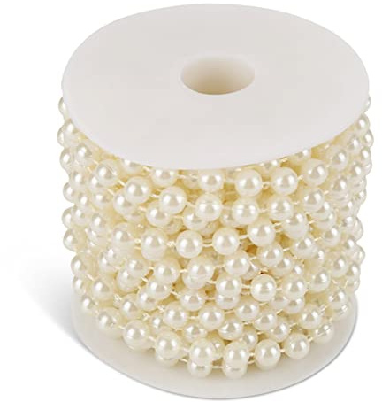 Guirlandes De Perles De Mariage 10m 8mm, Guirlande De Perles Décoration,Bobine De Fil De Perles, Perle Rouleau Chaîne Perle Fil Perles Chaîne Rouleau De Guirlande De Perles Artificielles