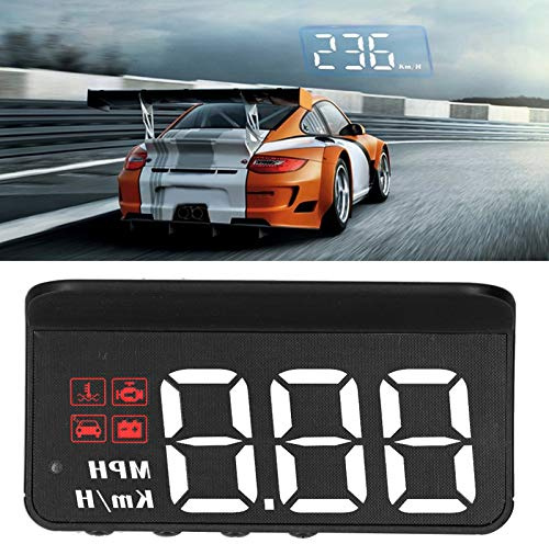 OBD2 HUD Head Up Display, Bil HUD Hastighetsmätare Display Vindruta Projektor Multifunktionsmätare Larm Trötthetskörning Påminnelse