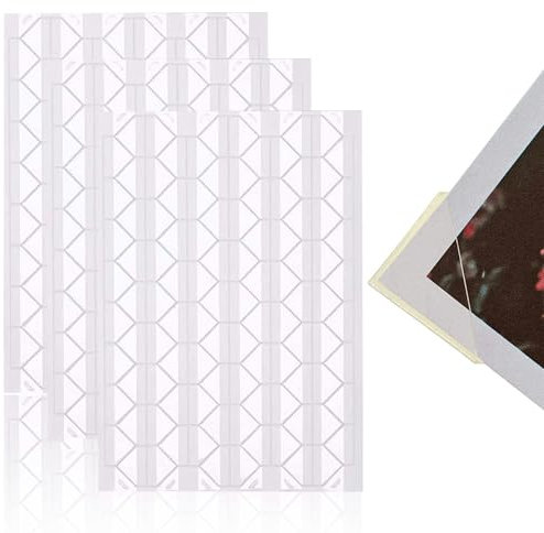 306 Pcs Photo Album Corner Stickers, Adhesive Photo Corners for Scrap Book 3 Sheets Photo Corner Stickers Photo Mounting Corners Photo Stick Corners for DIY Picture Album Journal (White)