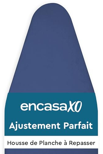 Encasa XO strykbrädsöverdrag, tjock stoppning, elastiskt band 125 x 39 cm