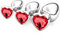 3 Piezas De Metal Anal Butt Plug,S+M+L Adultos Unisex Juguetes Sexuales,De Lujo De En Forma De Corazón Joya,De Juguetes Sexuales Con Crystal Diamond Juguetes (Rojo)