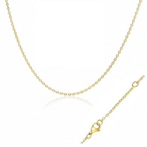 LA BOUTIQUE DE KARINE Chaine collier doré or en acier inoxydable 304 pour femme 80 + 5 cm - Epaisseur 2 mm - bijoux