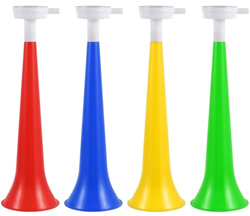 WRITWAA 10 Trompetas de Plástico para Niños, para Hacer Ruido, para Juegos Deportivos, Fiestas de Cumpleaños Y Animadores (color Aleatorio).