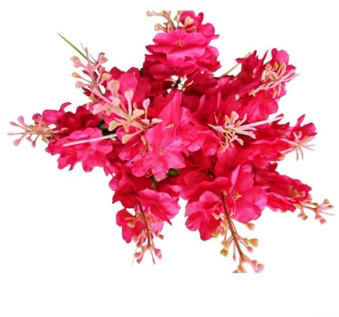 Realistisk siden hyacint blommor för bröllop bord dekor mantel visar hylla styling och inomhus blommig accent applikationer (rosenröd)